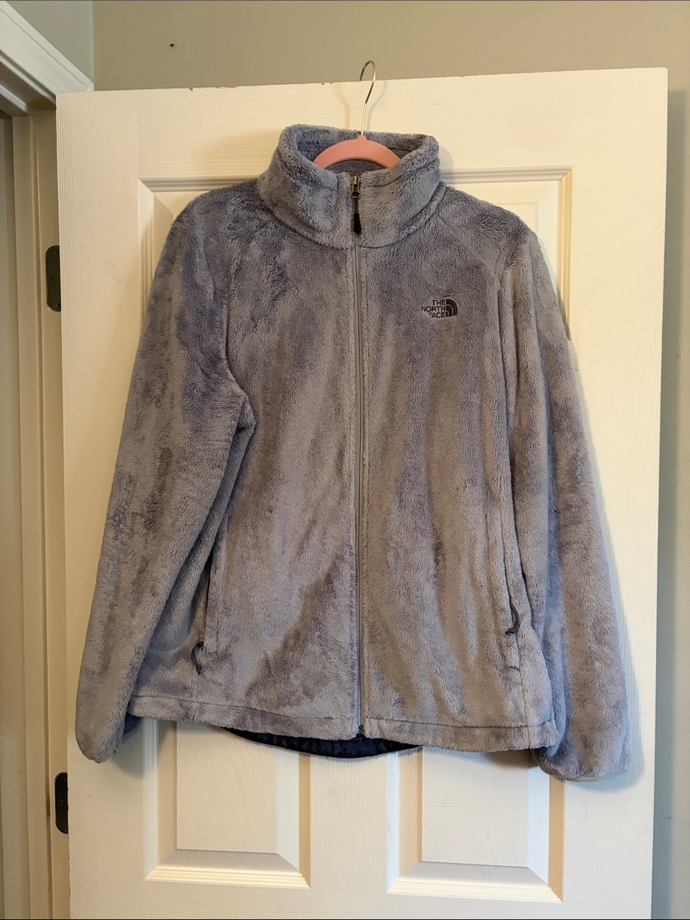 The North Face Light Blue Plush Full-Zip Fleece Jacket